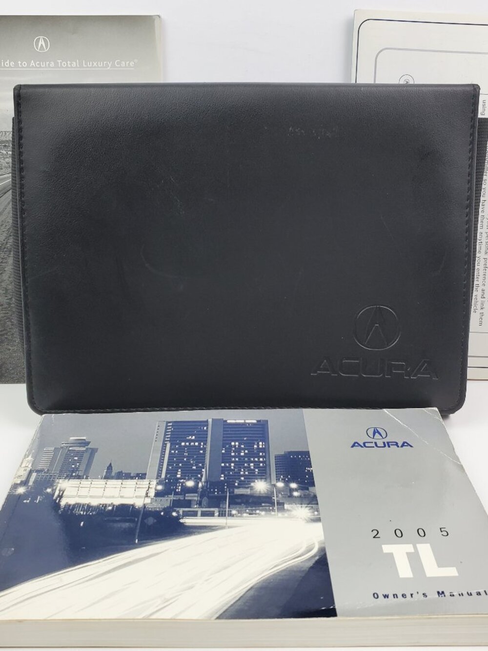 Acura TL 2005 Owner's Manual With Leather Pouch Sleeve Case OEM Materials